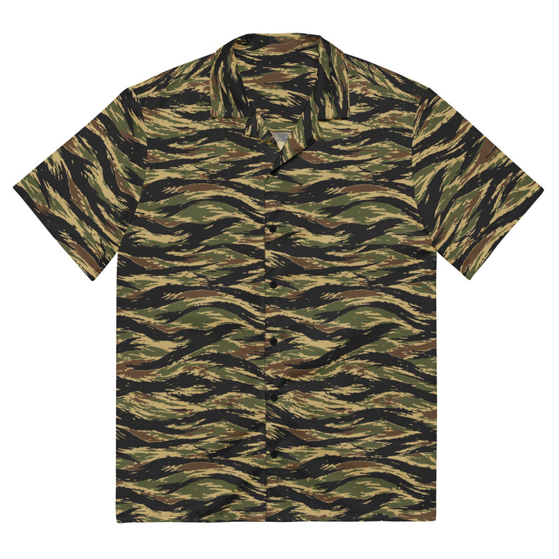 Tiger Stripe Early War CAMO Unisex Short-Sleeve Button Shirt - Button-Up