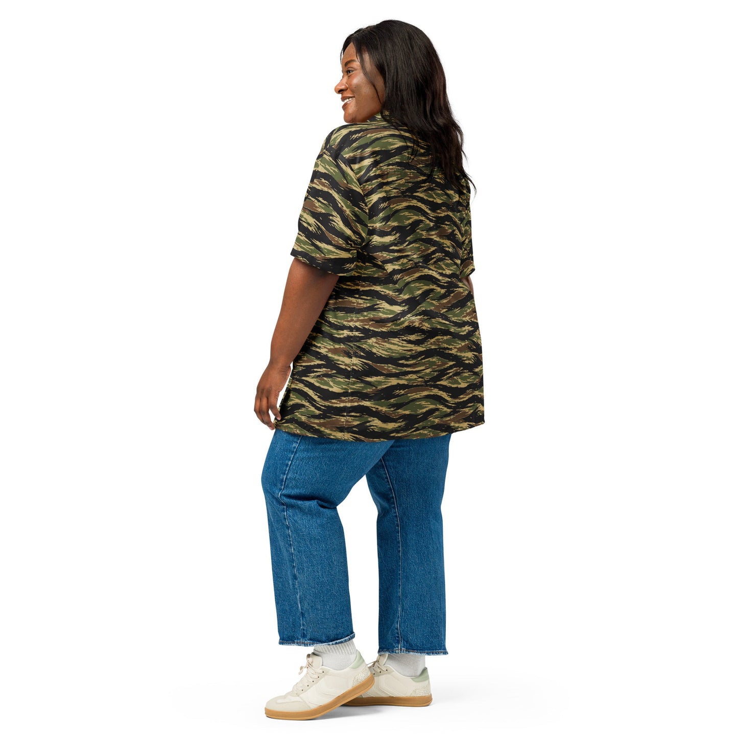 South Vietnamese Early War Tiger Stripe CAMO Unisex Short-Sleeve Button Shirt