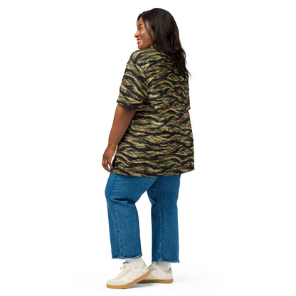 South Vietnamese Early War Tiger Stripe CAMO Unisex Short-Sleeve Button Shirt