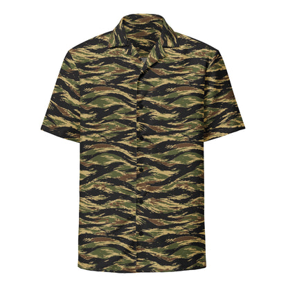 South Vietnamese Early War Tiger Stripe CAMO Unisex Short-Sleeve Button Shirt