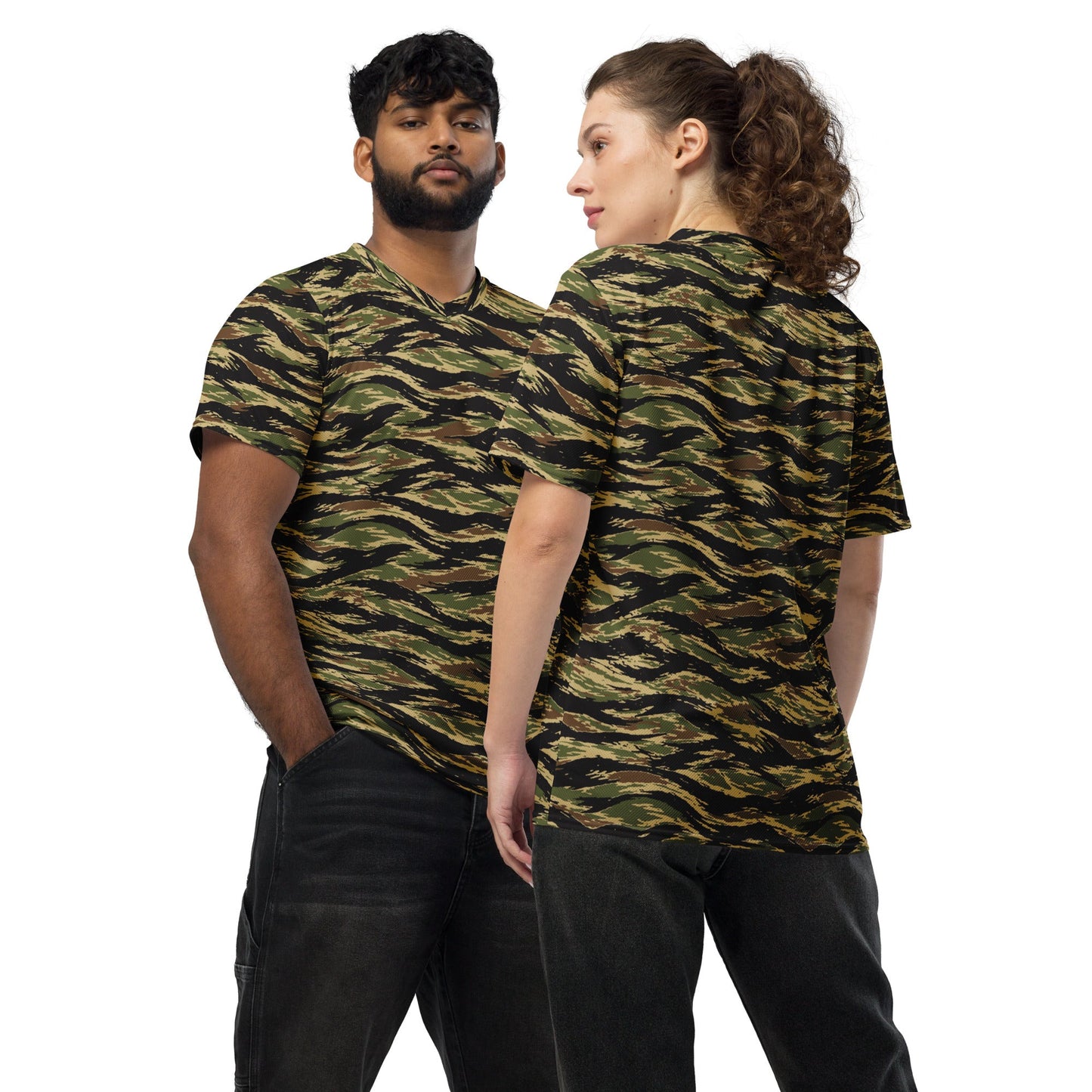 South Vietnamese Early War Tiger Stripe CAMO Unisex Sports Jersey - 2XS