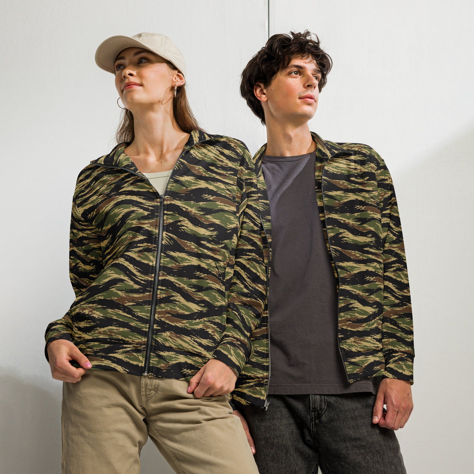 South Vietnamese Early War Tiger Stripe CAMO Unisex Track Jacket - 2XS