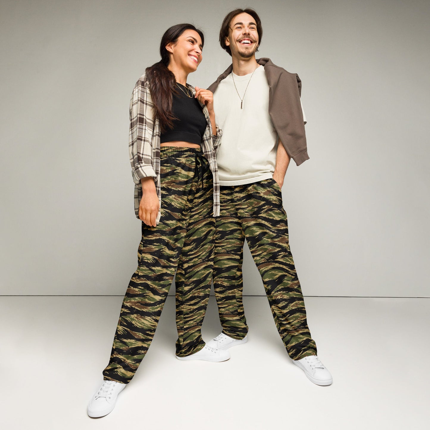 South Vietnamese Early War Tiger Stripe CAMO Unisex Wide-Leg Joggers - 2XS