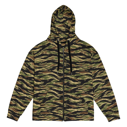 South Vietnamese Early War Tiger Stripe CAMO Unisex Zip Hoodie - 2XS