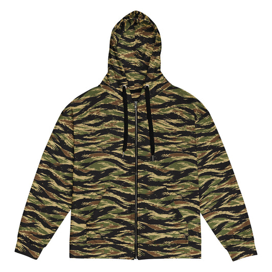 South Vietnamese Early War Tiger Stripe CAMO Unisex Zip Hoodie - 2XS