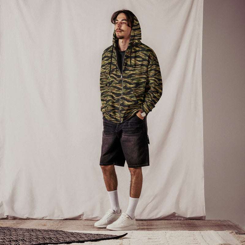 Tiger Stripe Early War CAMO Unisex Zip Hoodie