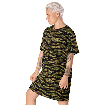 South Vietnamese Early War Tiger Stripe CAMO Womens T-Shirt Dress