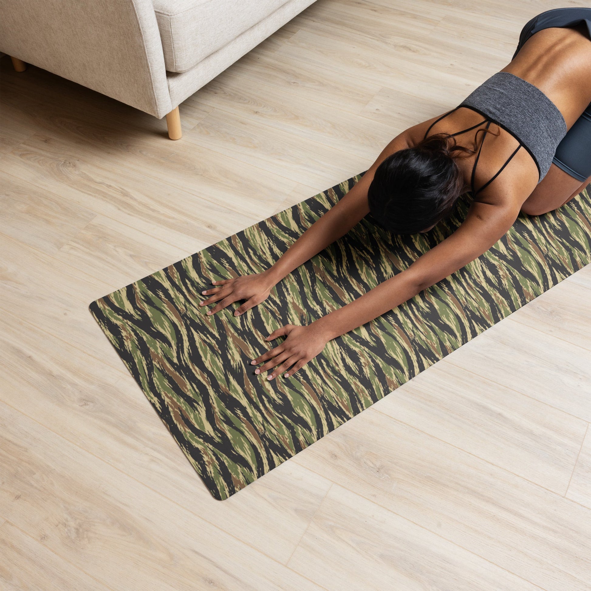 South Vietnamese Early War Tiger Stripe CAMO Yoga Mat