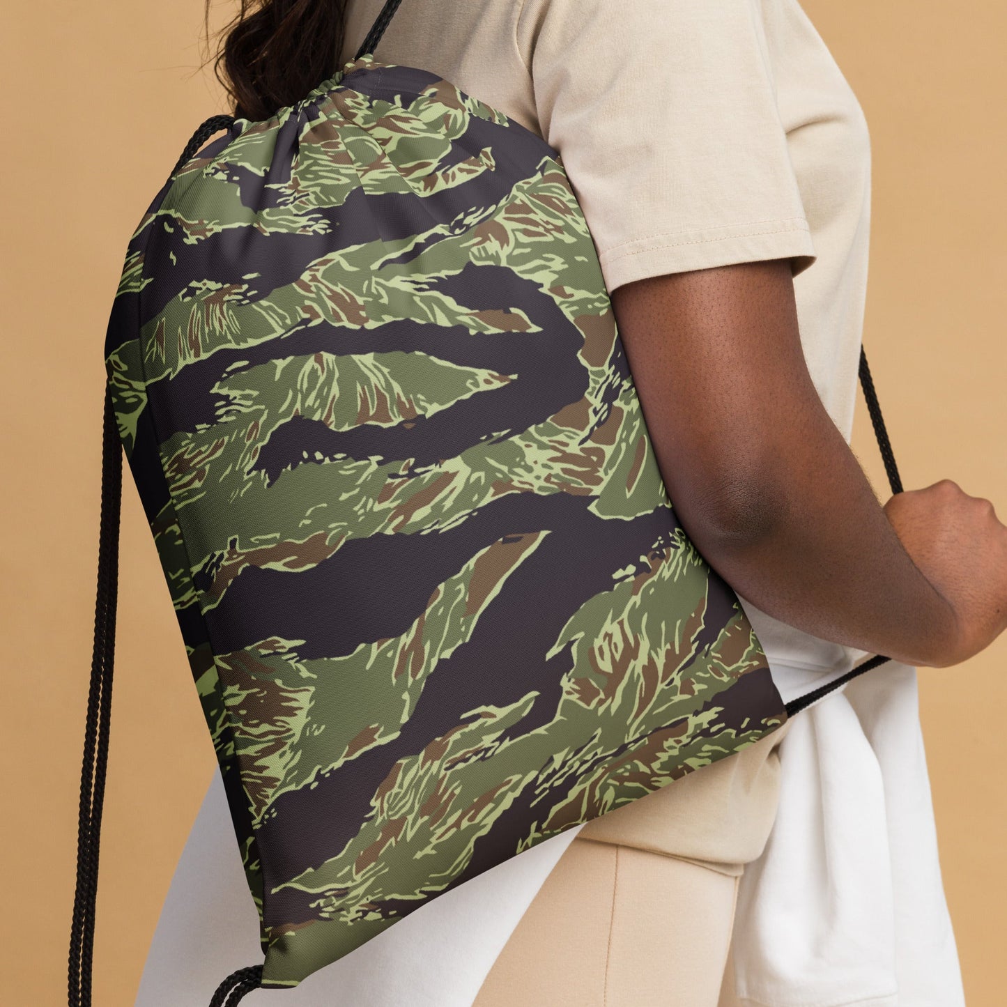 South Vietnamese Marine Corps Tiger Stripe CAMO Drawstring Bag - Bags