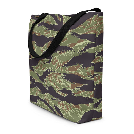 South Vietnamese Marine Corps Tiger Stripe CAMO Large Tote Bag - Bags
