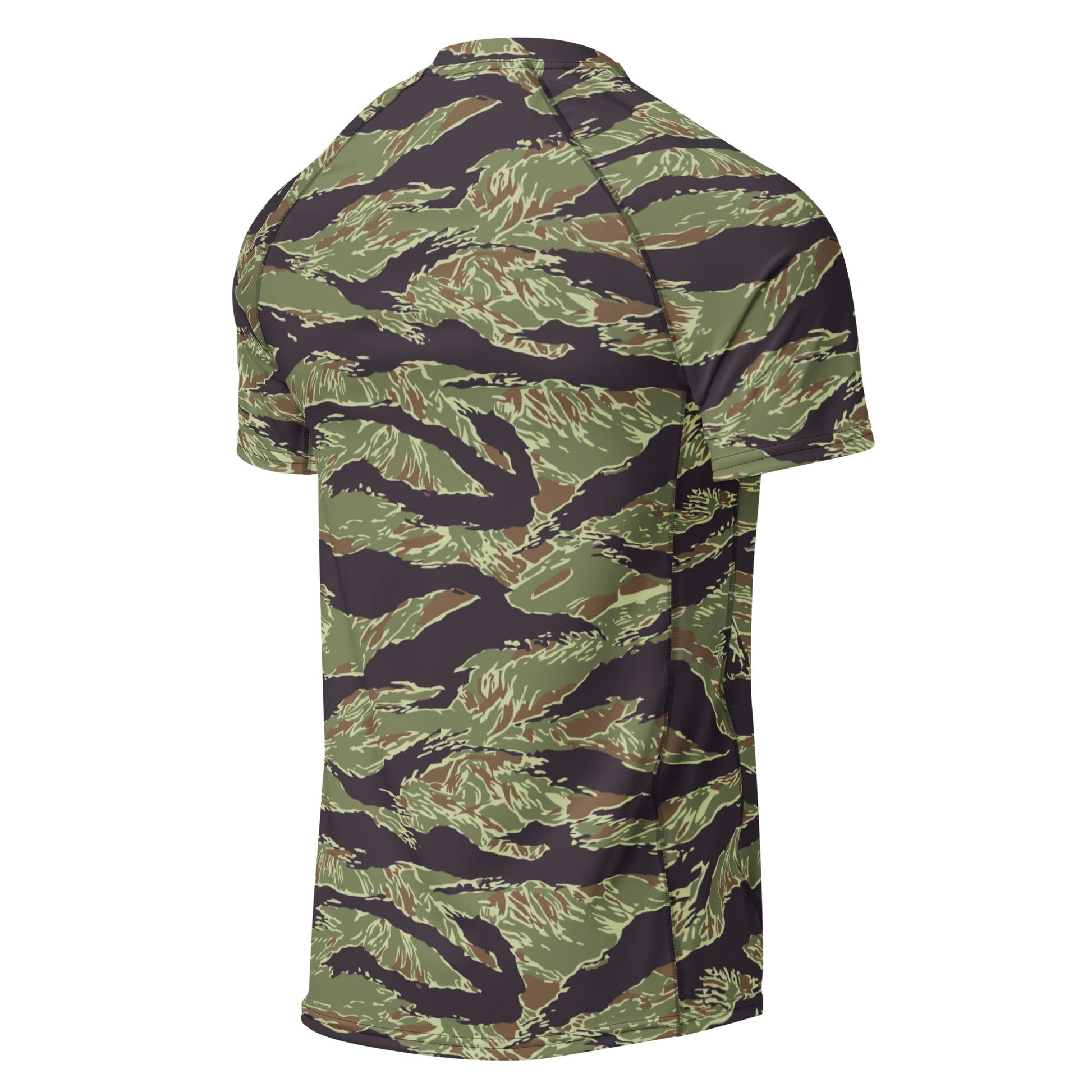 South Vietnamese Marine Corps Tiger Stripe CAMO Mens Short-Sleeve Rash Guard - Short-sleeve Guards