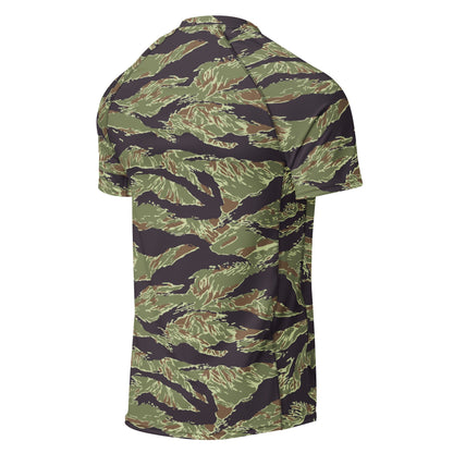 South Vietnamese Marine Corps Tiger Stripe CAMO Mens Short-Sleeve Rash Guard - Short-sleeve Guards