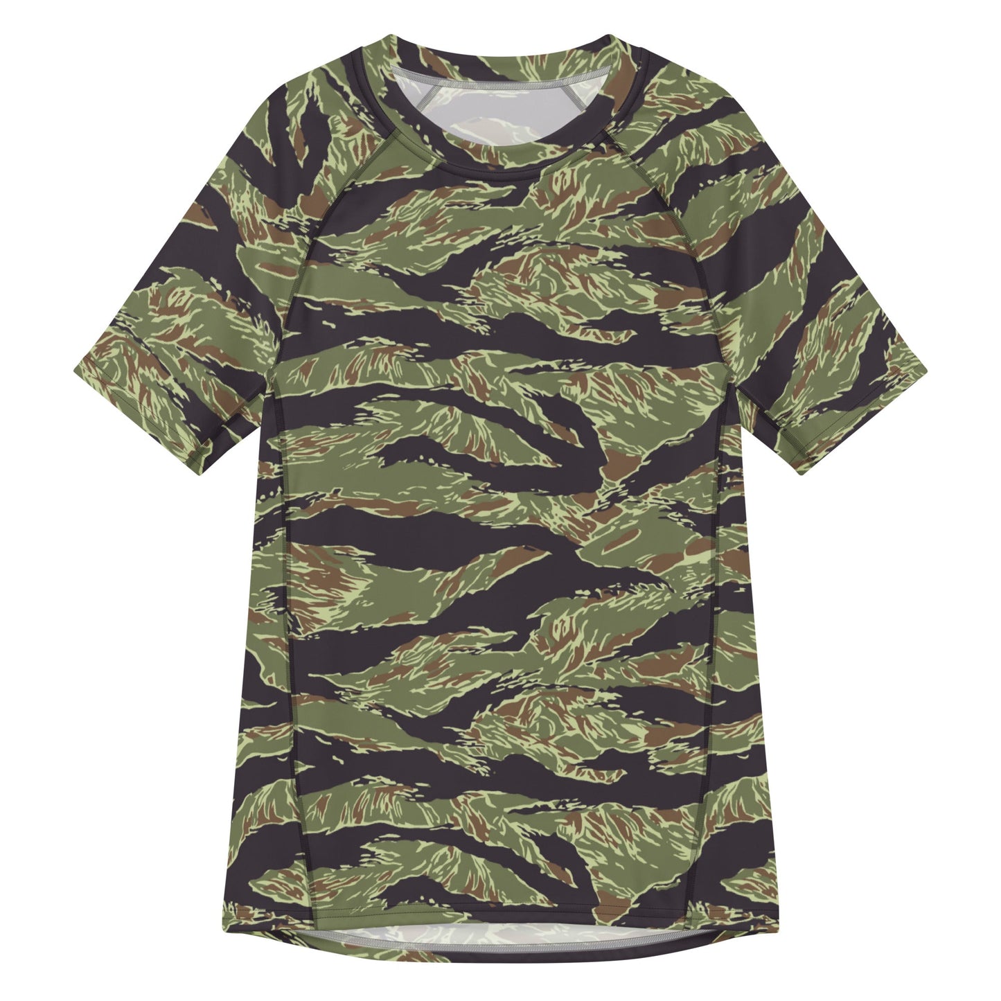 South Vietnamese Marine Corps Tiger Stripe CAMO Mens Short-Sleeve Rash Guard - 2XS - Short-sleeve Guards