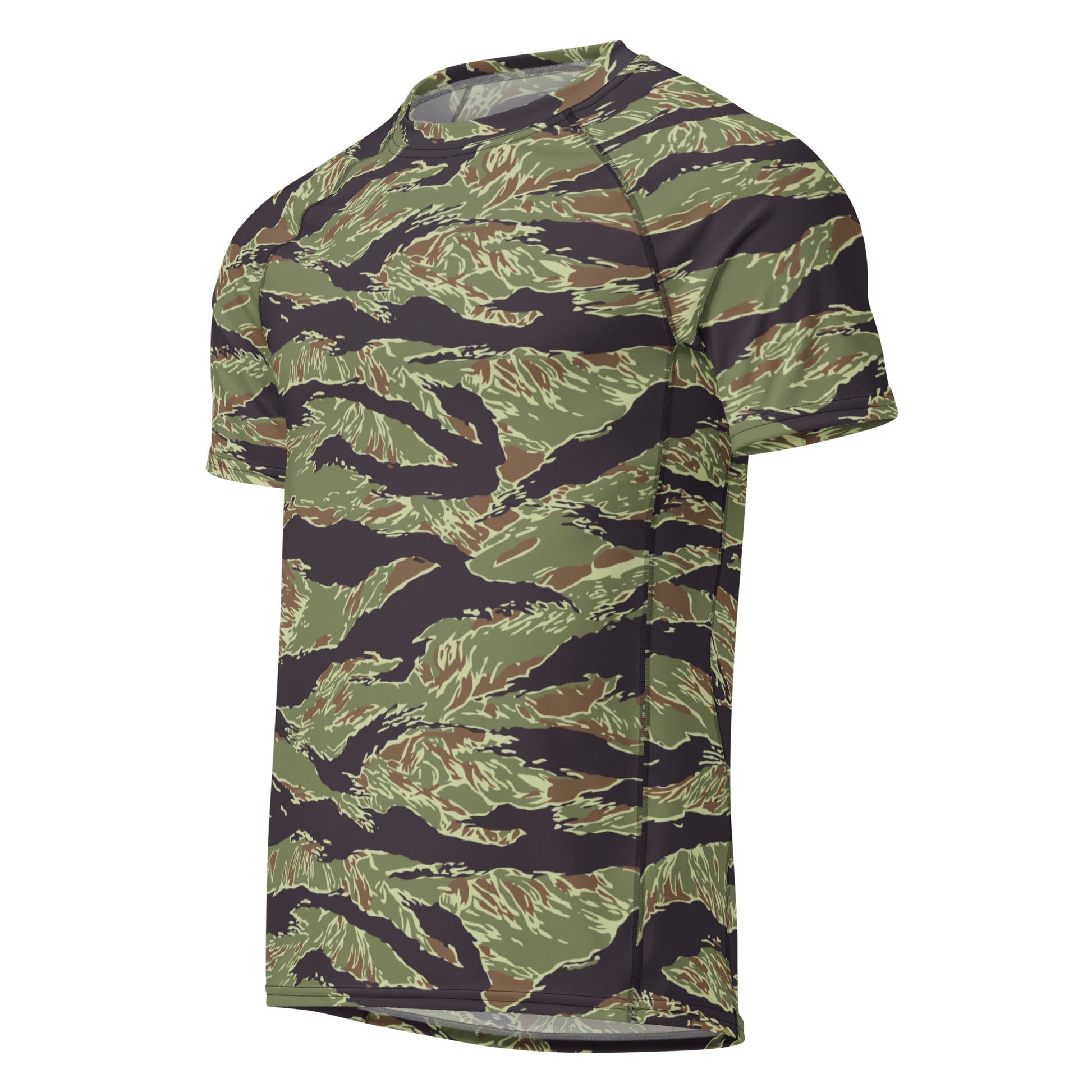 South Vietnamese Marine Corps Tiger Stripe CAMO Mens Short-Sleeve Rash Guard - Short-sleeve Guards