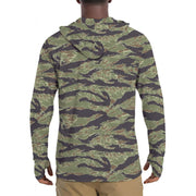 Tiger Stripe Vietnam Marine CAMO Mens Sunscreen Sports Hoodie With Thumb Holes