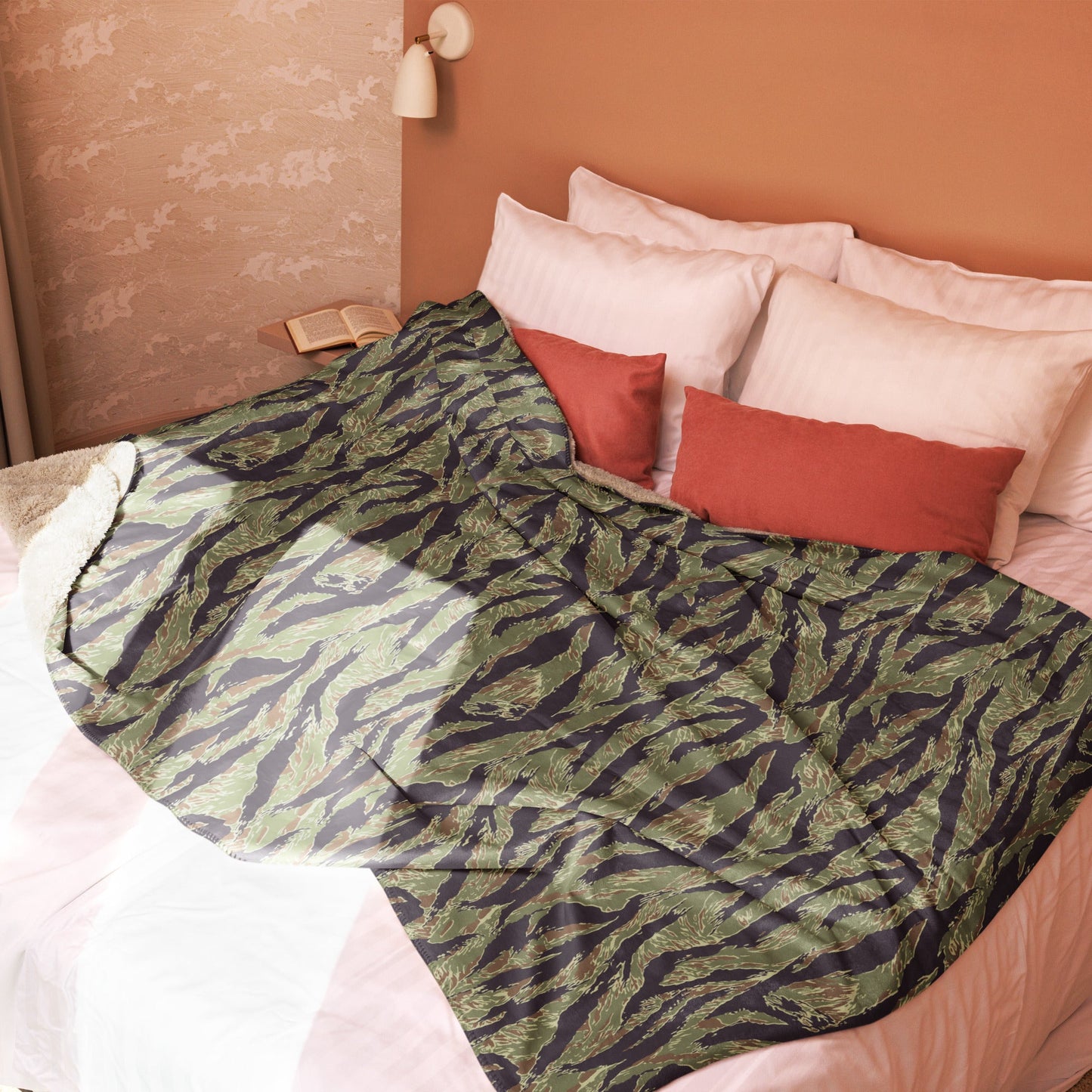 South Vietnamese Marine Corps Tiger Stripe CAMO Sherpa Blanket