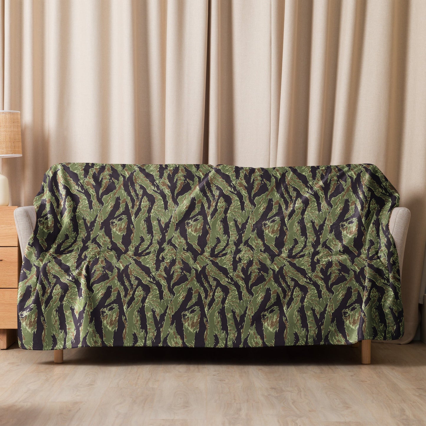 South Vietnamese Marine Corps Tiger Stripe CAMO Sherpa Blanket