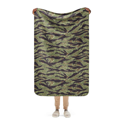 South Vietnamese Marine Corps Tiger Stripe CAMO Sherpa Blanket - 37″×57″
