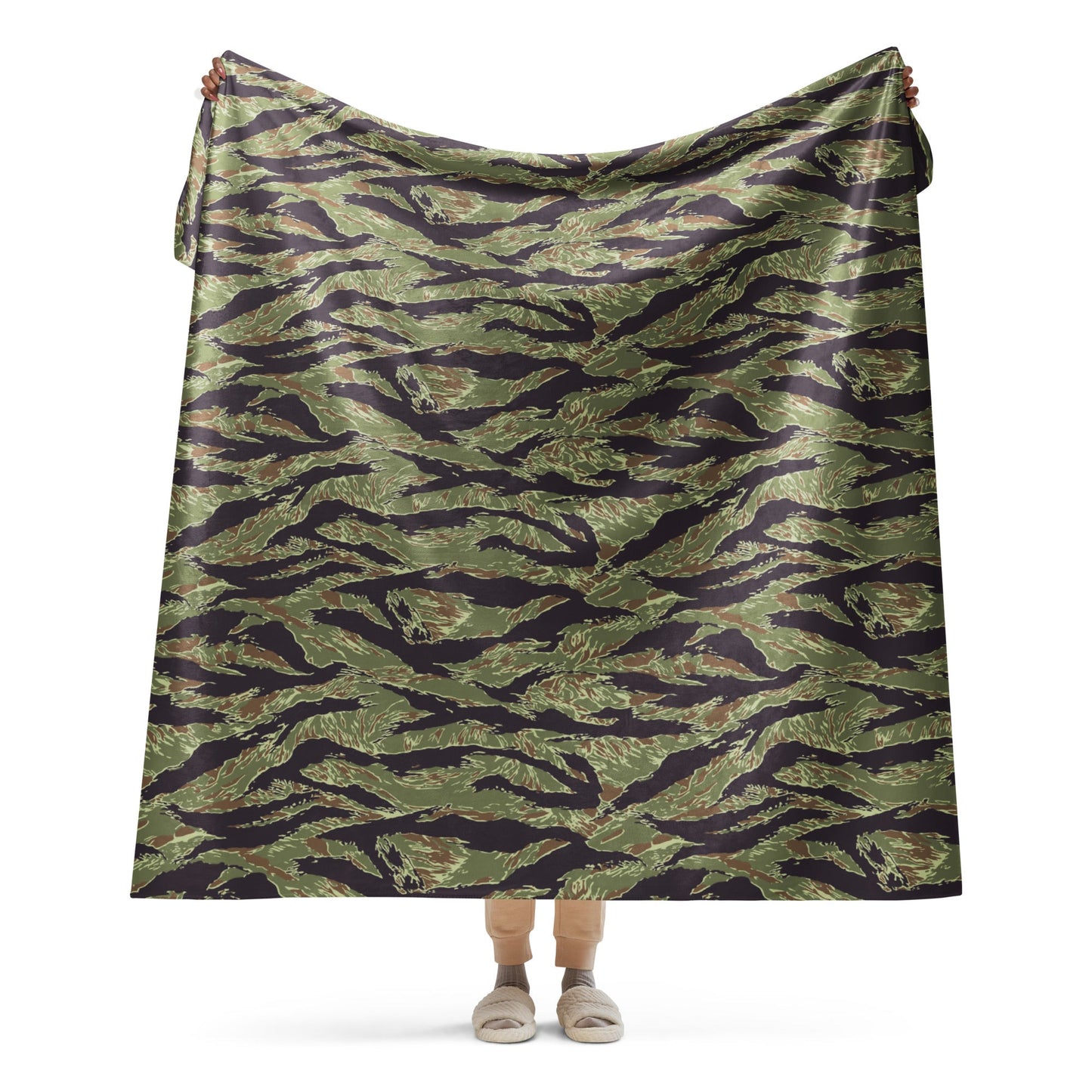 South Vietnamese Marine Corps Tiger Stripe CAMO Sherpa Blanket - 60″×80″