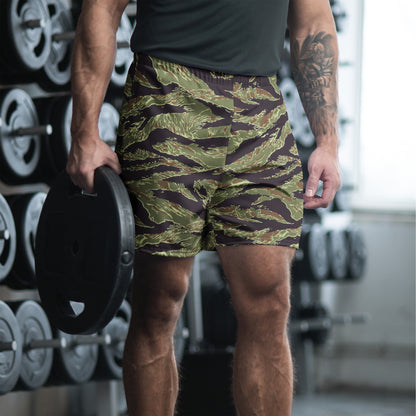 South Vietnamese Marine Corps Tiger Stripe CAMO Unisex Athletic Long Shorts - 2XS