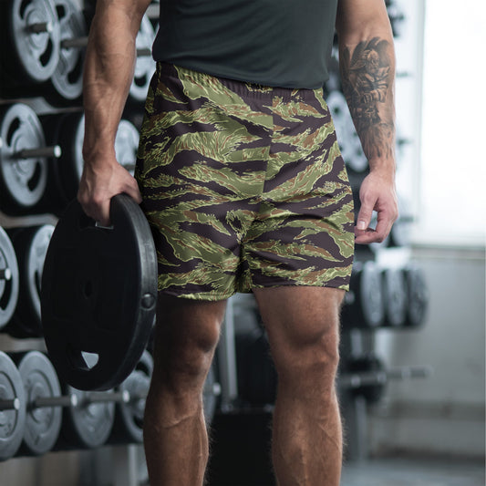 South Vietnamese Marine Corps Tiger Stripe CAMO Unisex Athletic Long Shorts - 2XS