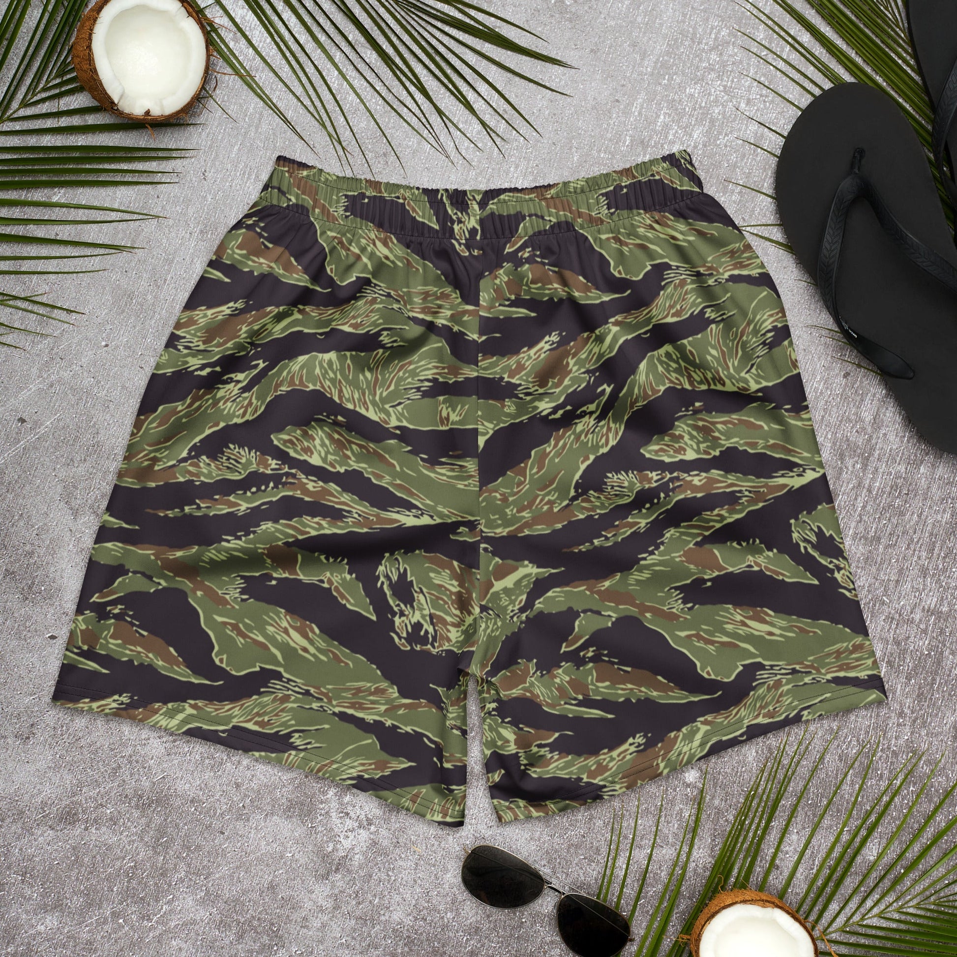 South Vietnamese Marine Corps Tiger Stripe CAMO Unisex Athletic Long Shorts