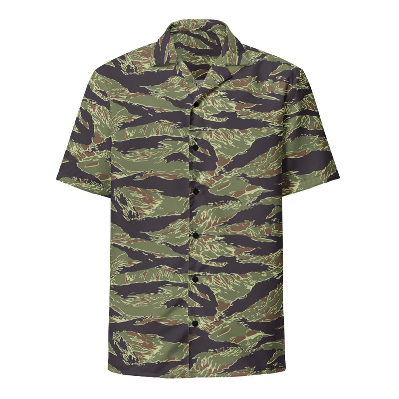 Tiger Stripe Vietnam Marine CAMO Unisex Short-Sleeve Button Shirt