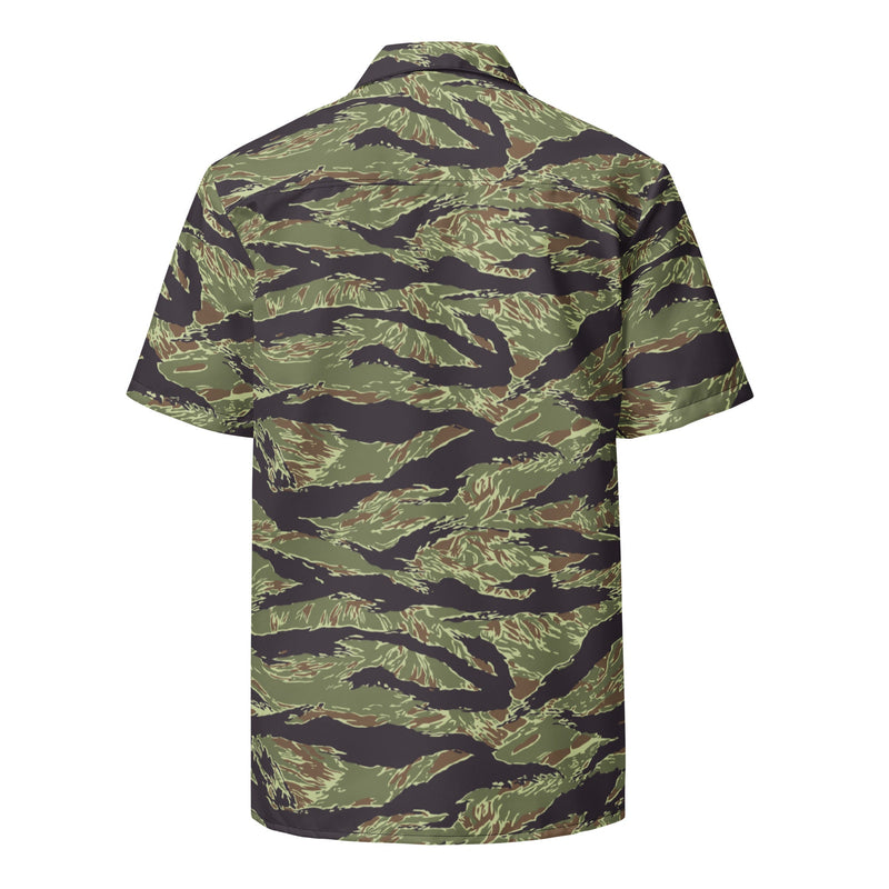 Tiger Stripe Vietnam Marine CAMO Unisex Short-Sleeve Button Shirt