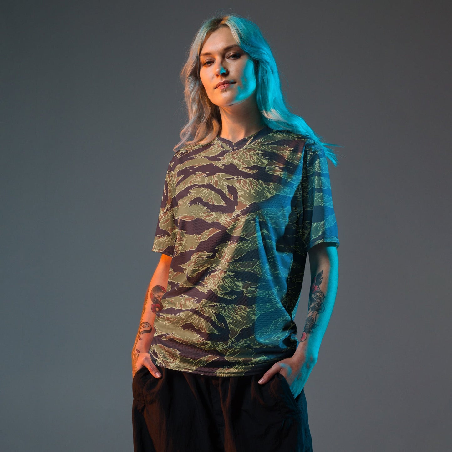 South Vietnamese Marine Corps Tiger Stripe CAMO unisex sports jersey - Sports Jerseys