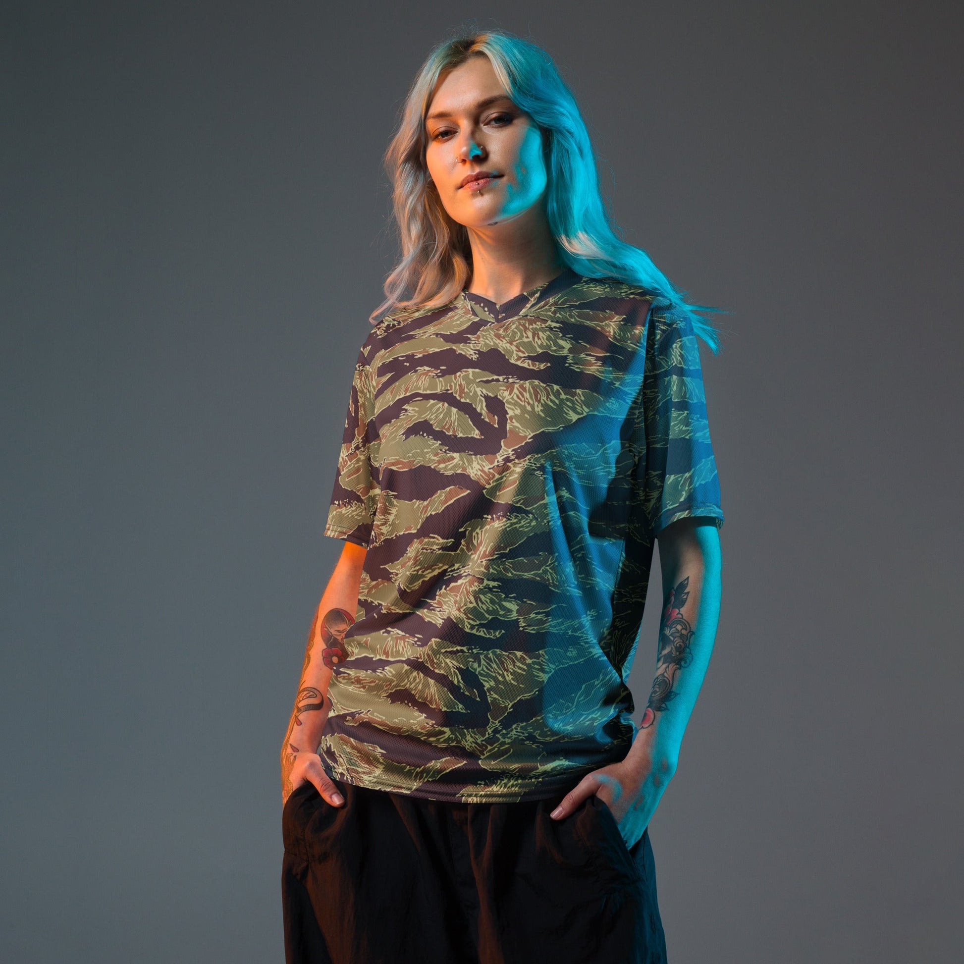 South Vietnamese Marine Corps Tiger Stripe CAMO unisex sports jersey - Sports Jerseys