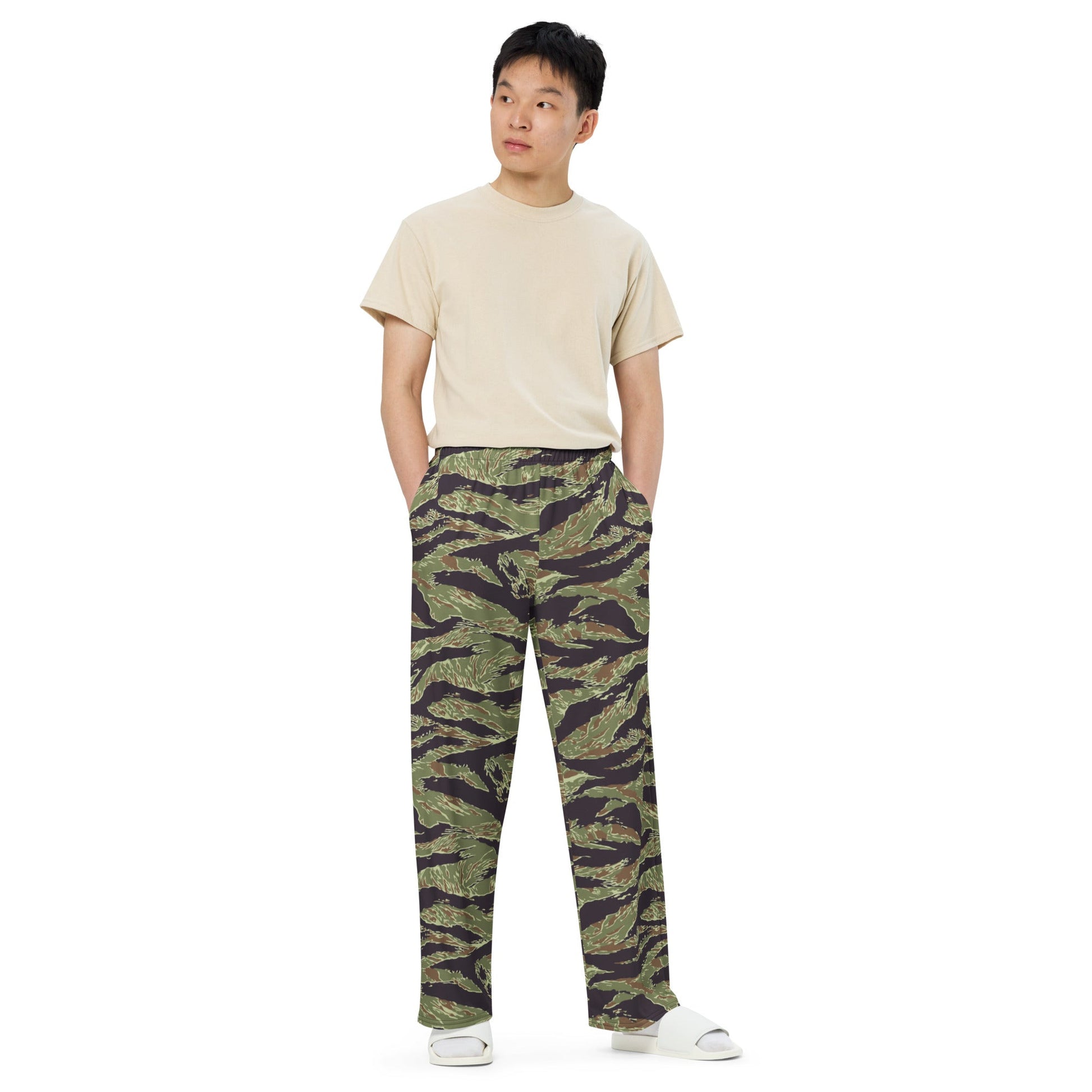 South Vietnamese Marine Corps Tiger Stripe CAMO Unisex Wide-Leg Leisure Pants