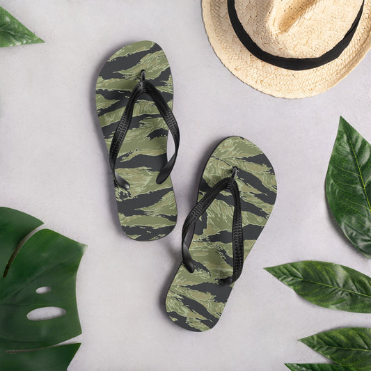 South Vietnamese Sea Wave Tiger Stripe CAMO Flip-Flops