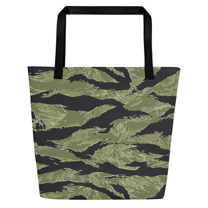 South Vietnamese Sea Wave Tiger Stripe CAMO Large Tote Bag