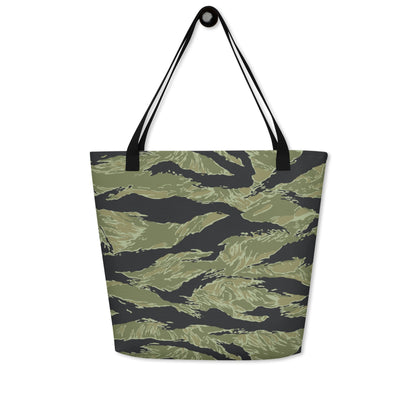 South Vietnamese Sea Wave Tiger Stripe CAMO Large Tote Bag