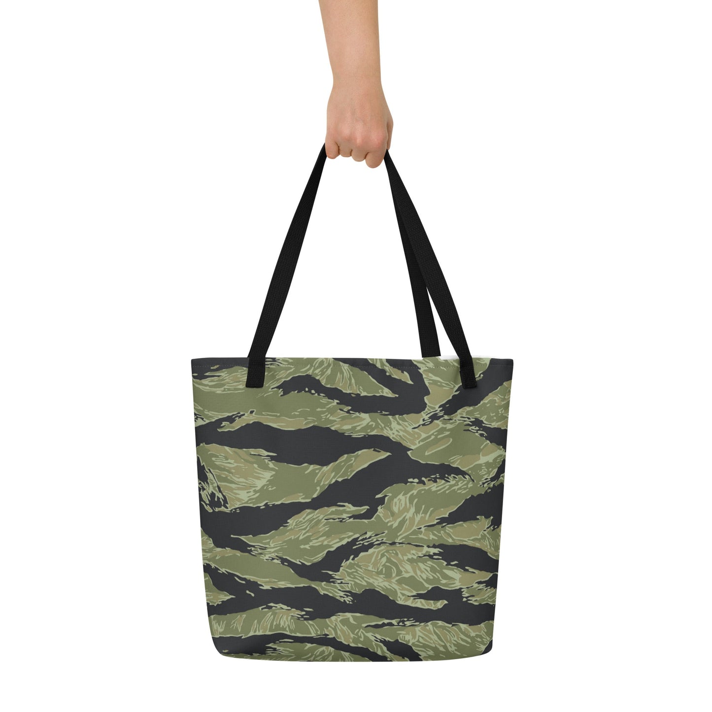 South Vietnamese Sea Wave Tiger Stripe CAMO Large Tote Bag