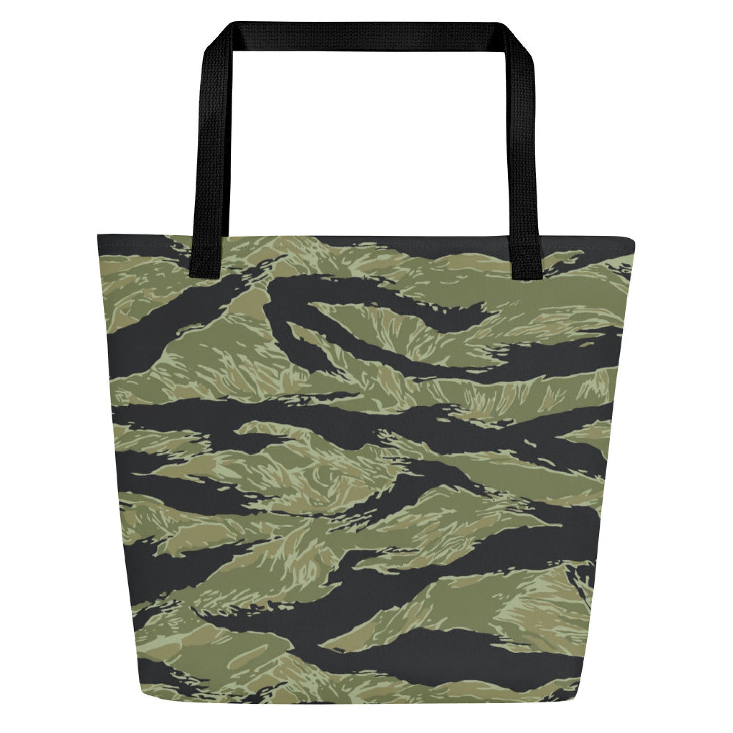 South Vietnamese Sea Wave Tiger Stripe CAMO Large Tote Bag