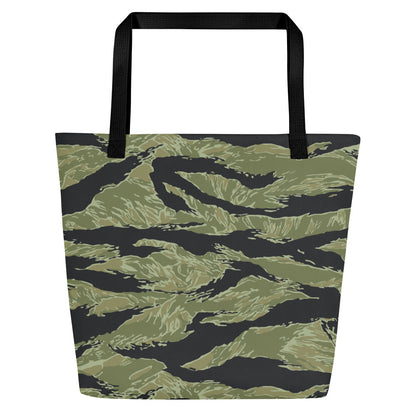 South Vietnamese Sea Wave Tiger Stripe CAMO Large Tote Bag