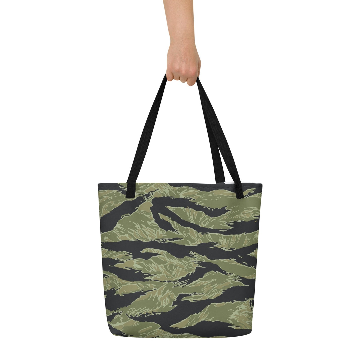 South Vietnamese Sea Wave Tiger Stripe CAMO Large Tote Bag