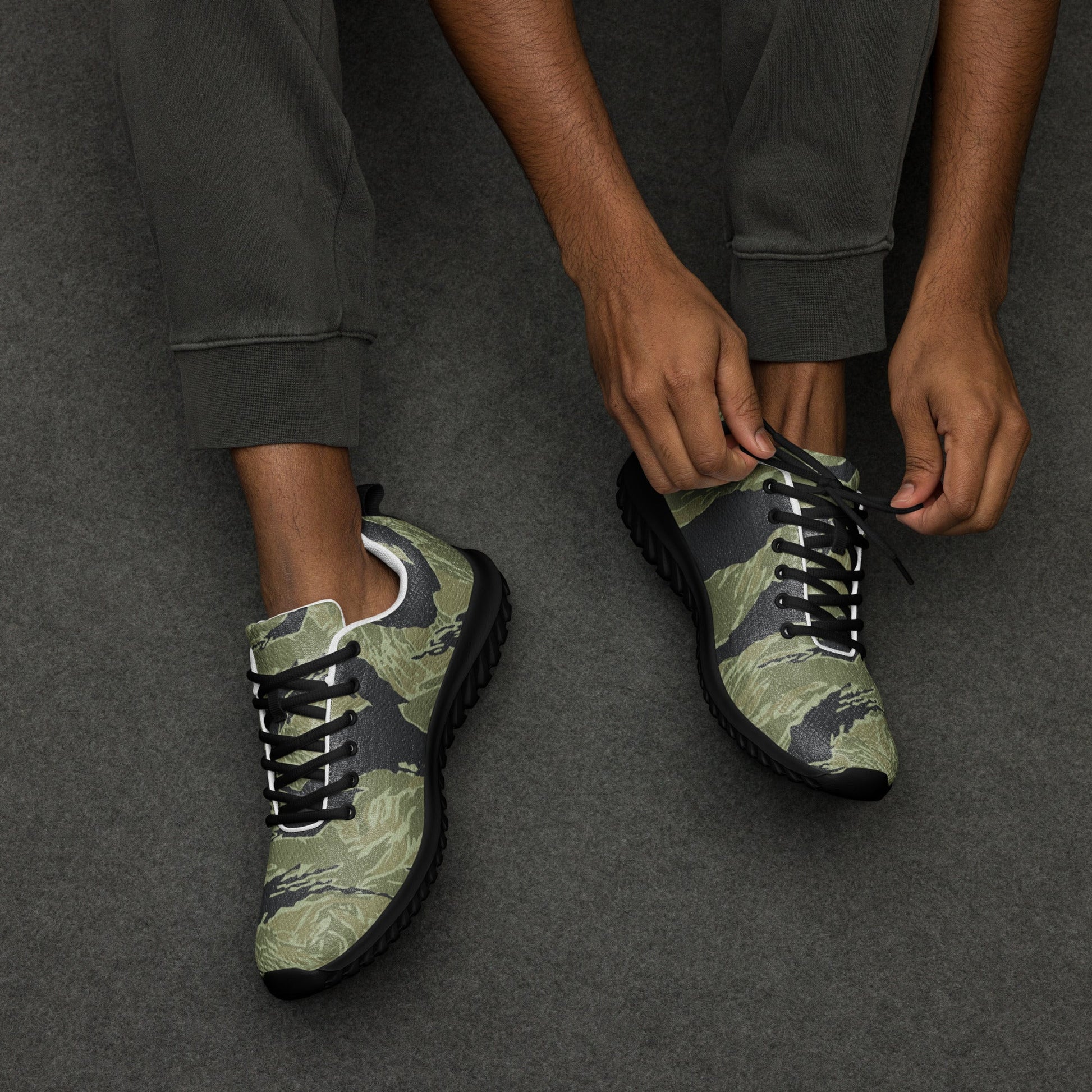 South Vietnamese Sea Wave Tiger Stripe CAMO Mens Athletic Shoes