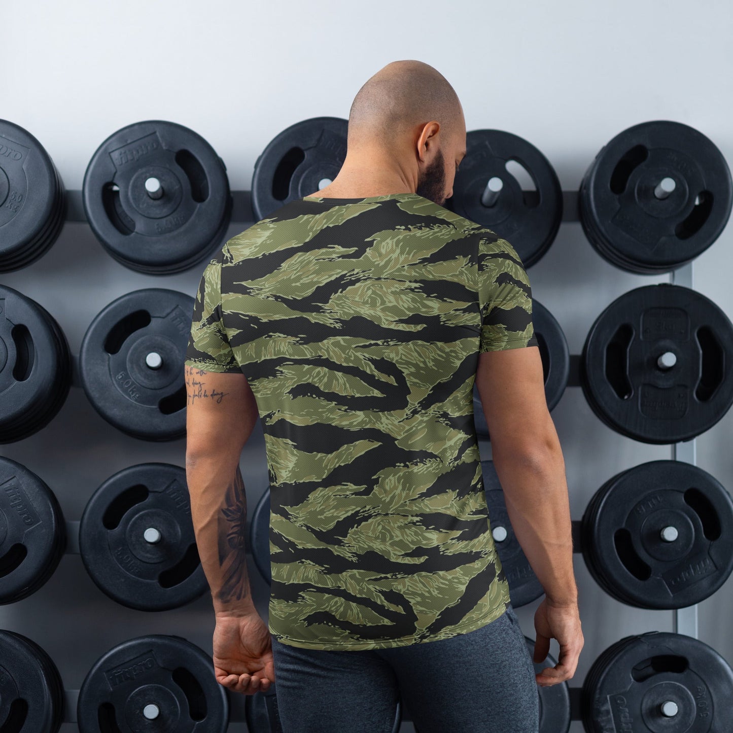 South Vietnamese Sea Wave Tiger Stripe CAMO Mens Athletic T-Shirt