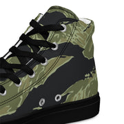 Tiger Stripe Sea Wave CAMO Mens High-Top Canvas Shoes