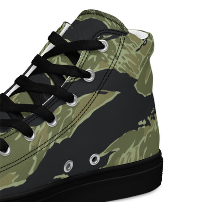 South Vietnamese Sea Wave Tiger Stripe CAMO Mens High-Top Canvas Shoes