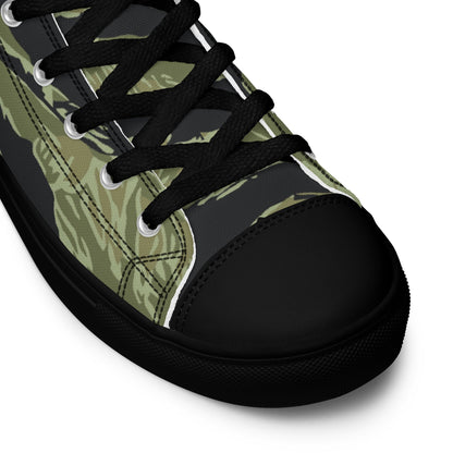 South Vietnamese Sea Wave Tiger Stripe CAMO Mens High-Top Canvas Shoes