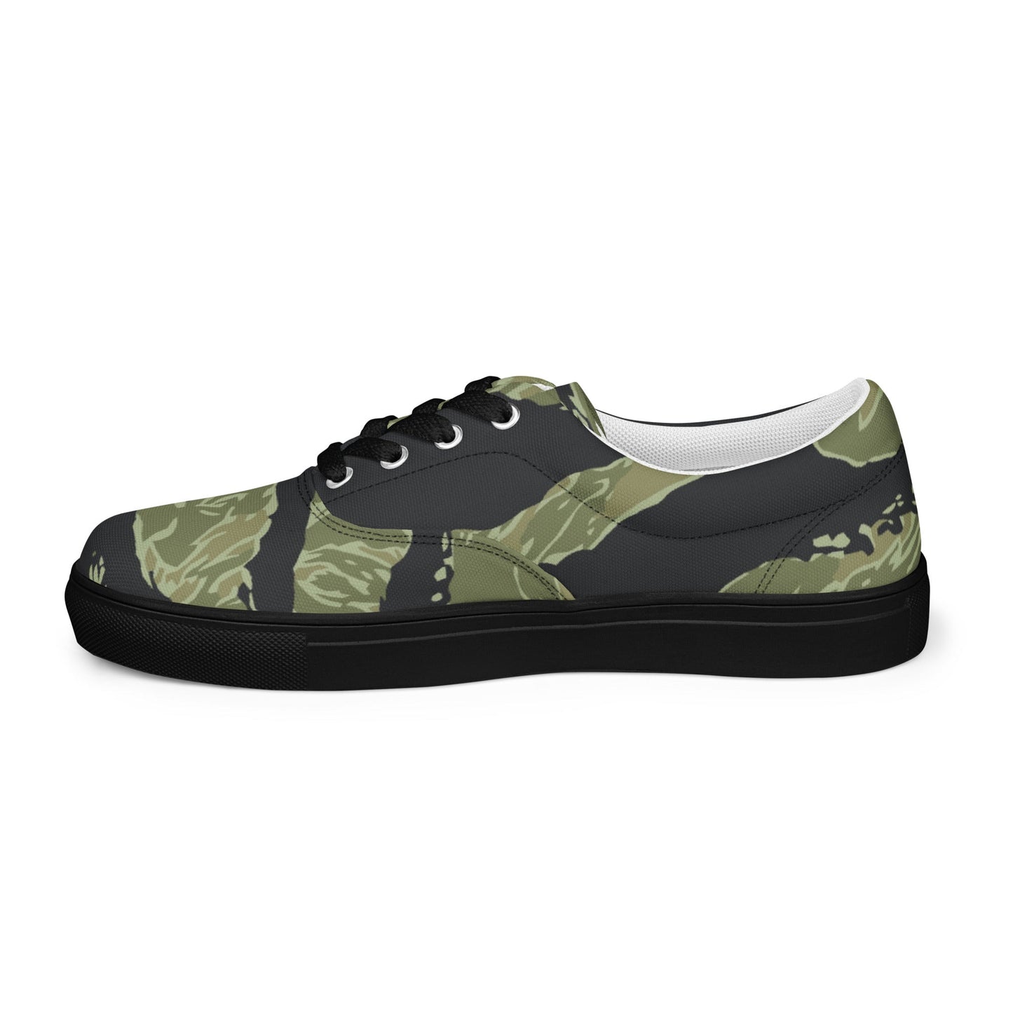 South Vietnamese Sea Wave Tiger Stripe CAMO Mens Lace-Up Canvas Shoes - Lace-up