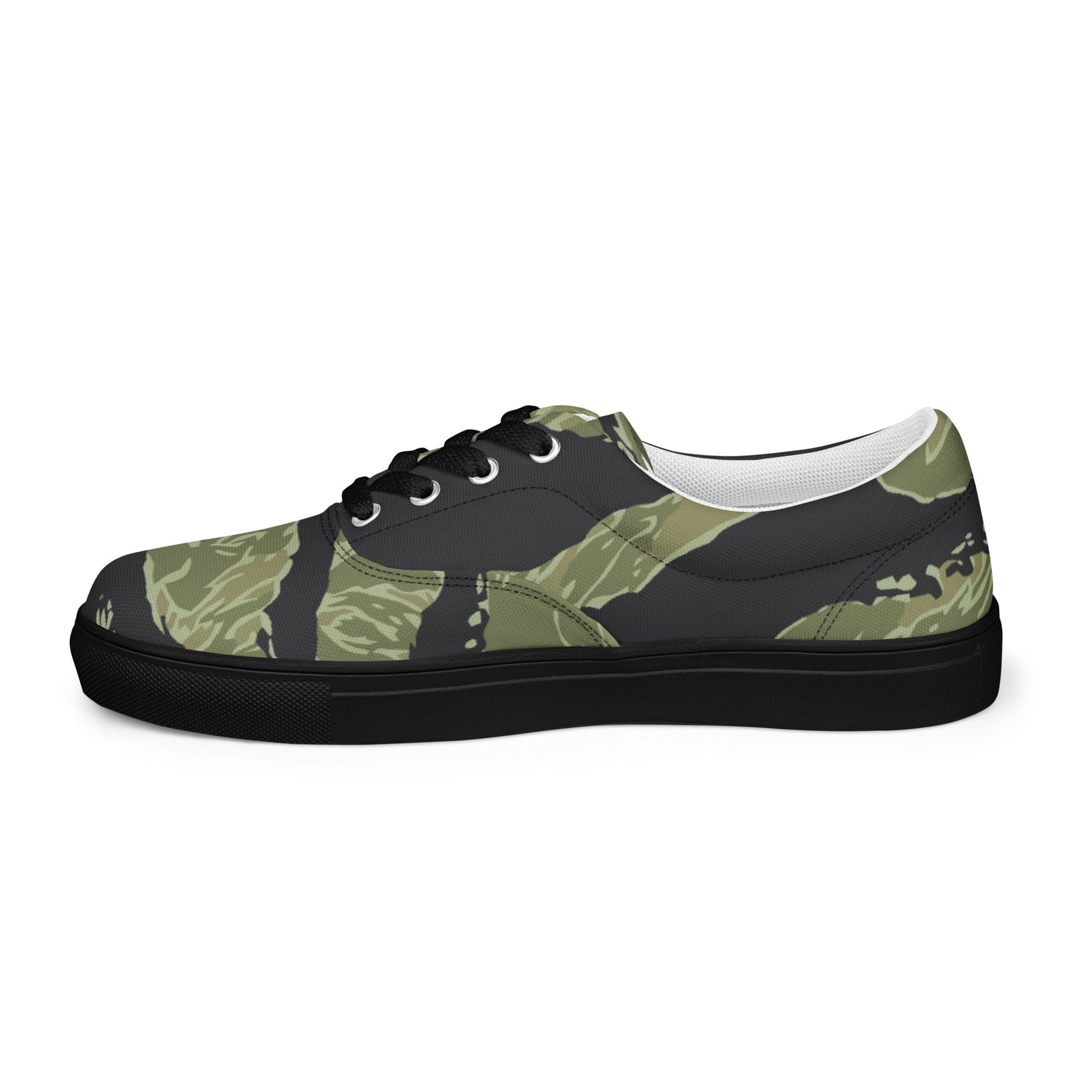 South Vietnamese Sea Wave Tiger Stripe CAMO Mens Lace-Up Canvas Shoes - Lace-up