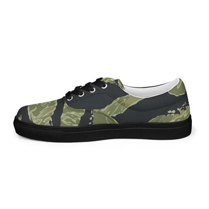 South Vietnamese Sea Wave Tiger Stripe CAMO Mens Lace-Up Canvas Shoes - Lace-up