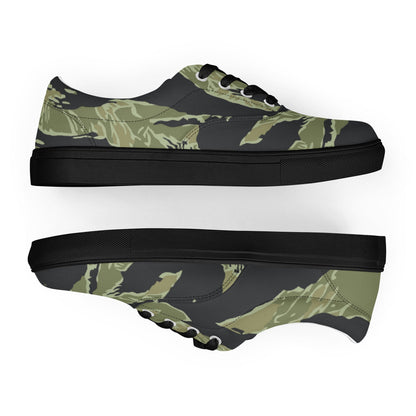 South Vietnamese Sea Wave Tiger Stripe CAMO Mens Lace-Up Canvas Shoes - Lace-up