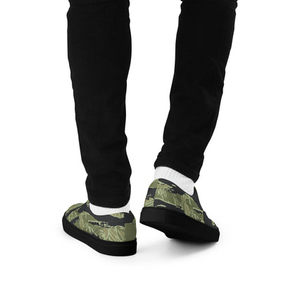 South Vietnamese Sea Wave Tiger Stripe CAMO Mens Lace-Up Canvas Shoes - Lace-up