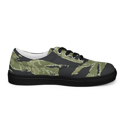 South Vietnamese Sea Wave Tiger Stripe CAMO Mens Lace-Up Canvas Shoes - Lace-up