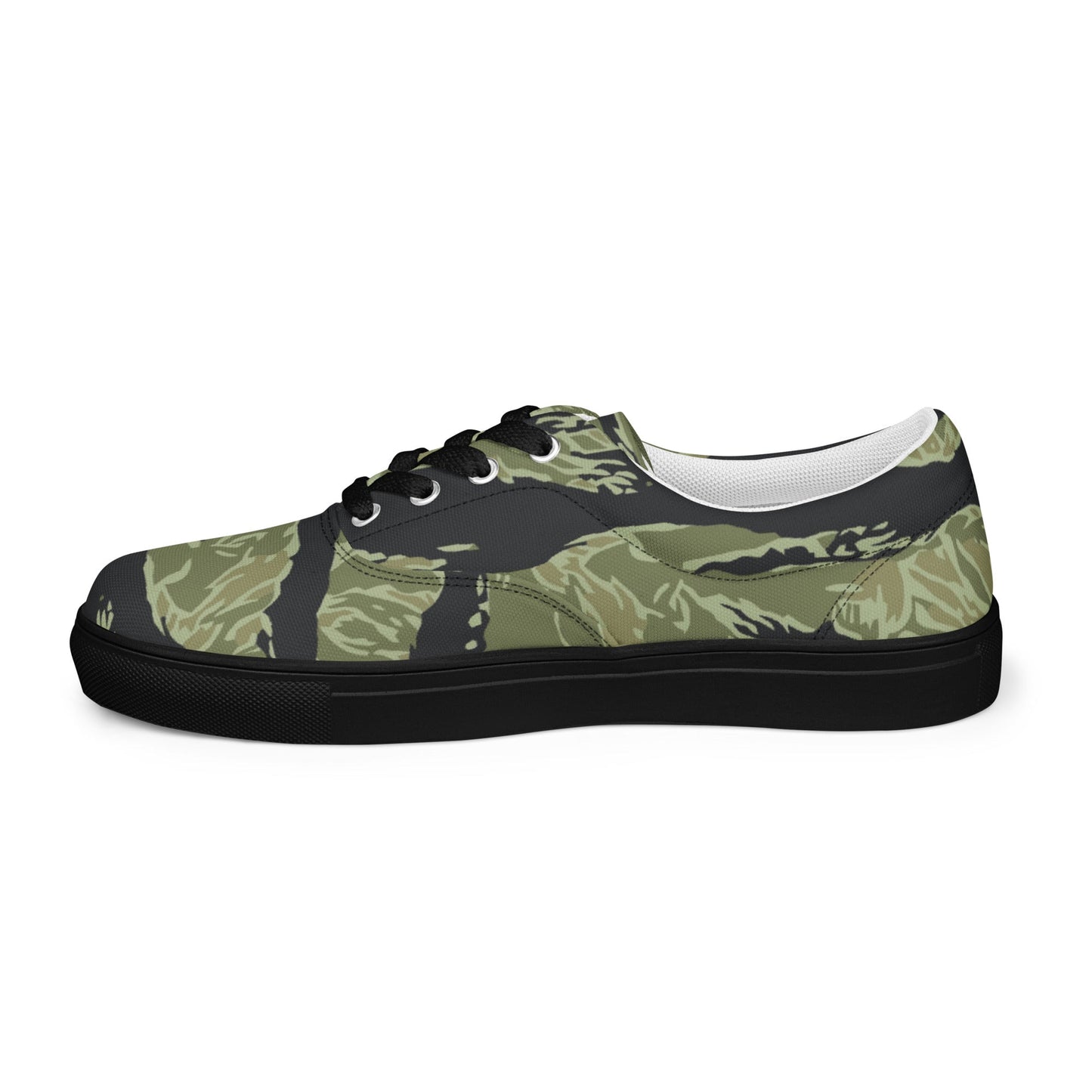 South Vietnamese Sea Wave Tiger Stripe CAMO Mens Lace-Up Canvas Shoes - Lace-up